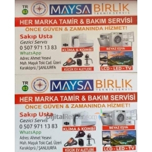MAYSA BİRLİK BEYAZ EŞYA TV SERVİS KOMBİ SERVİSİ 